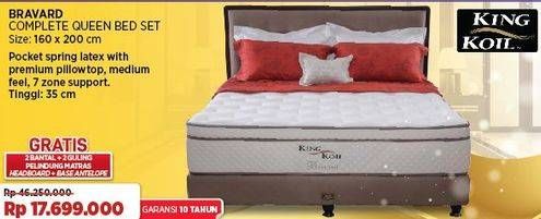 Promo Harga King Koil Bravard Tempat Tidur Queen 160x200 Cm  - COURTS