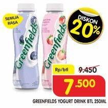 Promo Harga Greenfields Yogurt Drink All Variants 250 ml - Superindo