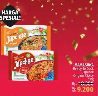 Promo Harga MAMASUKA Japchae Original, Spicy 111 gr - LotteMart
