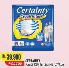 Promo Harga Certainty Adult Diapers Pants M8, L7, XL6 6 pcs - Alfamart