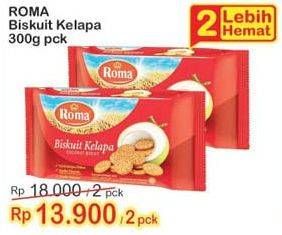Promo Harga ROMA Biskuit Kelapa per 2 pouch 300 gr - Indomaret