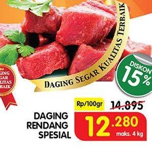 Promo Harga Daging Rendang Sapi Spesial per 100 gr - Superindo