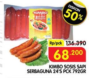 Promo Harga Kimbo Sosis Sapi Serbaguna 792 gr - Superindo