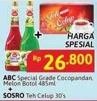 Harga ABC Syrup Special Grade + Sosro Teh Celup