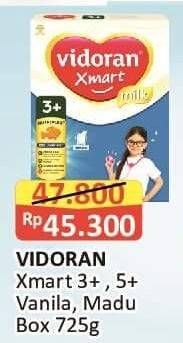 Promo Harga VIDORAN Xmart 3+/5+ Madu, Vanila 725 gr - Alfamart