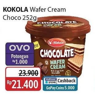 Promo Harga Kokola Wafer Cream Chocolate 252 gr - Alfamidi