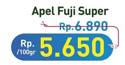 Promo Harga Apel Fuji Super per 100 gr - Hypermart