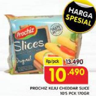 Promo Harga PROCHIZ Slices 10 pcs - Superindo