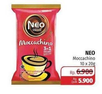 Promo Harga Neo Coffee 3 in 1 Instant Coffee per 10 sachet 20 gr - Lotte Grosir