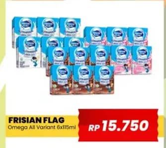 Promo Harga Frisian Flag Susu Cair UHT Nutribrain All Variants per 6 tpk 115 ml - Yogya