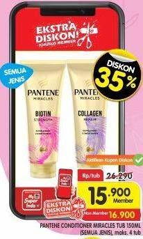 Promo Harga PANTENE Conditioner Miracle All Variants 150 ml - Superindo