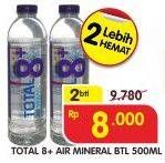 Promo Harga TOTAL 8 Water per 2 botol 500 ml - Superindo