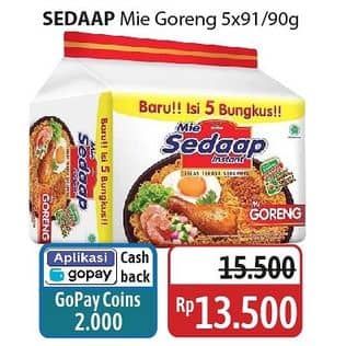 Promo Harga Sedaap Mie Goreng per 5 pcs 90 gr - Alfamidi