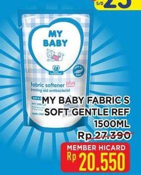 Promo Harga My Baby Fabric Softener Soft Gentle 1500 ml - Hypermart