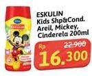 Promo Harga Eskulin Kids Shampoo & Conditioner Cinderella, Mickey, Ariel 200 ml - Alfamidi