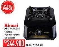 Promo Harga RINNAI RI-301S Gas Stove  - Hypermart