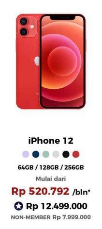 Promo Harga APPLE iPhone 12 128 GB, 256 GB, 64 GB 1 pcs - Erafone