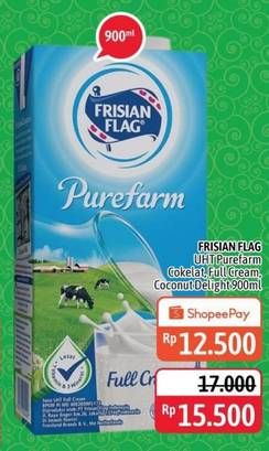 Promo Harga FRISIAN FLAG Susu UHT Purefarm Coconut Delight, Full Cream, Swiss Chocolate 900 ml - Alfamidi