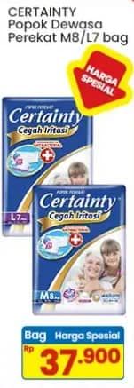Promo Harga Certainty Adult Diapers M8, L7 7 pcs - Indomaret