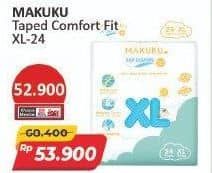 Promo Harga Makuku Comfort Fit Diapers Tape XL24 24 pcs - Alfamart
