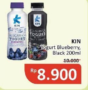 Promo Harga KIN Bulgarian Yogurt Black, Blueberry 200 ml - Alfamidi