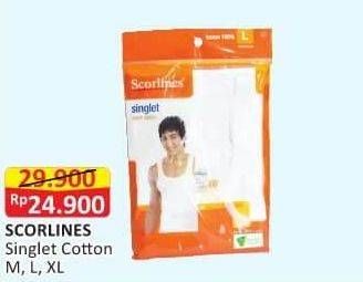 Promo Harga SCORLINES Singlet Cotton All Variants  - Alfamart