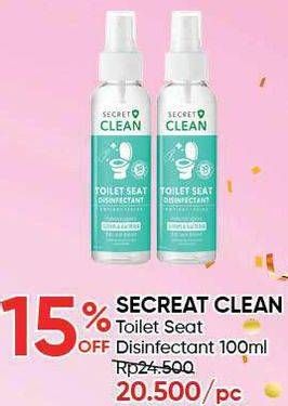 Promo Harga SECRET CLEAN Toilet Seat Sanitizer 100 ml - Guardian
