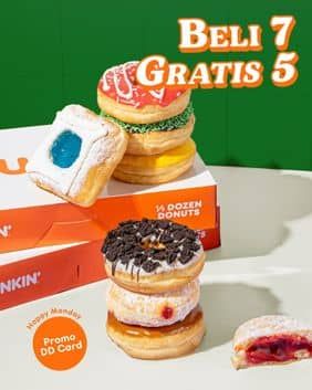 Promo Harga Beli 7 Gratis 5  - Dunkin Donuts