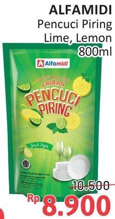 Promo Harga Alfamidi Pencuci Piring Lemon, Lime 800 ml - Alfamidi
