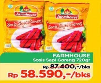 Promo Harga FARMHOUSE Sosis Sapi Goreng 720 gr - TIP TOP