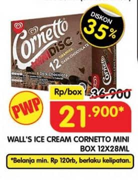 Promo Harga Walls Cornetto Mini per 12 pcs 28 ml - Superindo