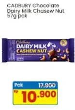Promo Harga Cadbury Dairy Milk Cashew Nut 62 gr - Indomaret