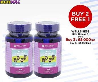 Promo Harga Wellness Kids Omega 3 30 pcs - Watsons