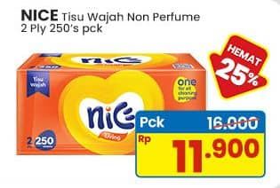 Promo Harga Nice Facial Tissue Non Perfumed 250 sheet - Indomaret