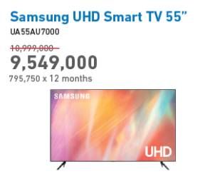 Promo Harga SAMSUNG UA55AU7000 Crystal UHD 4K TV  - Electronic City