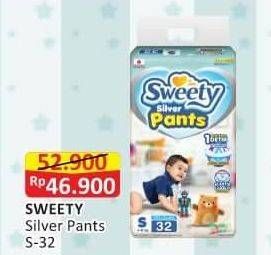 Promo Harga Sweety Silver Pants S32 32 pcs - Alfamart