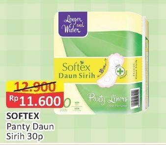 Promo Harga Softex Pantyliner Daun Sirih Longer And Wider 30 pcs - Alfamart