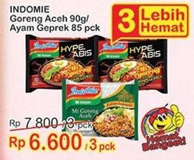 Promo Harga Mie Goreng Aceh 90gr / Geprek 85gr 3s  - Indomaret