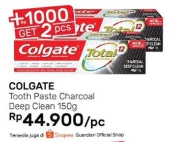 Promo Harga COLGATE Toothpaste Charcoal Deep Clean 150 gr - Guardian