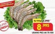 Promo Harga Udang Peci AK 75-100 per 100 gr - Superindo