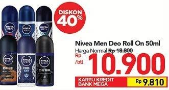 Promo Harga NIVEA MEN Deo Roll On 50 ml - Carrefour