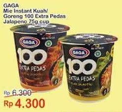 Promo Harga GAGA 100 Extra Pedas Goreng Jalapeno, Kuah Jalapeno 75 gr - Indomaret