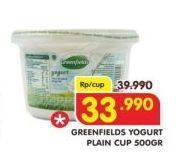 Promo Harga GREENFIELDS Yogurt Plain 500 gr - Superindo