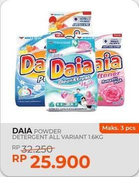 Promo Harga Daia Deterjen Bubuk All Variants 1700 gr - Yogya