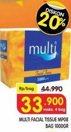 Promo Harga MULTI Facial Tissue MP08 1000 gr - Superindo