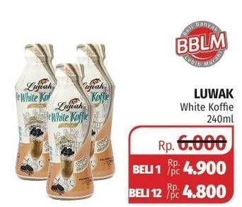 Promo Harga Luwak White Koffie Ready To Drink 240 ml - Lotte Grosir