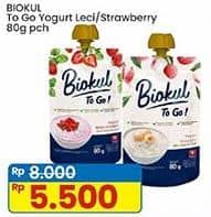 Promo Harga Biokul Yogurt To Go! Stroberi, Leci 80 gr - Indomaret