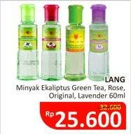 Promo Harga CAP LANG Minyak Ekaliptus Aromatherapy Green Tea, Rose, Original, Lavender 60 ml - Alfamidi