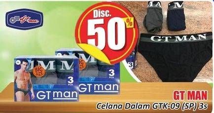 Promo Harga GT MAN Celana Dalam Pria GTK09 3 pcs - Hari Hari