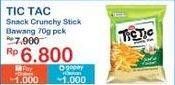 Promo Harga Tic Tic Snack Crunchy Stick Garlic / Bawang 70 gr - Indomaret